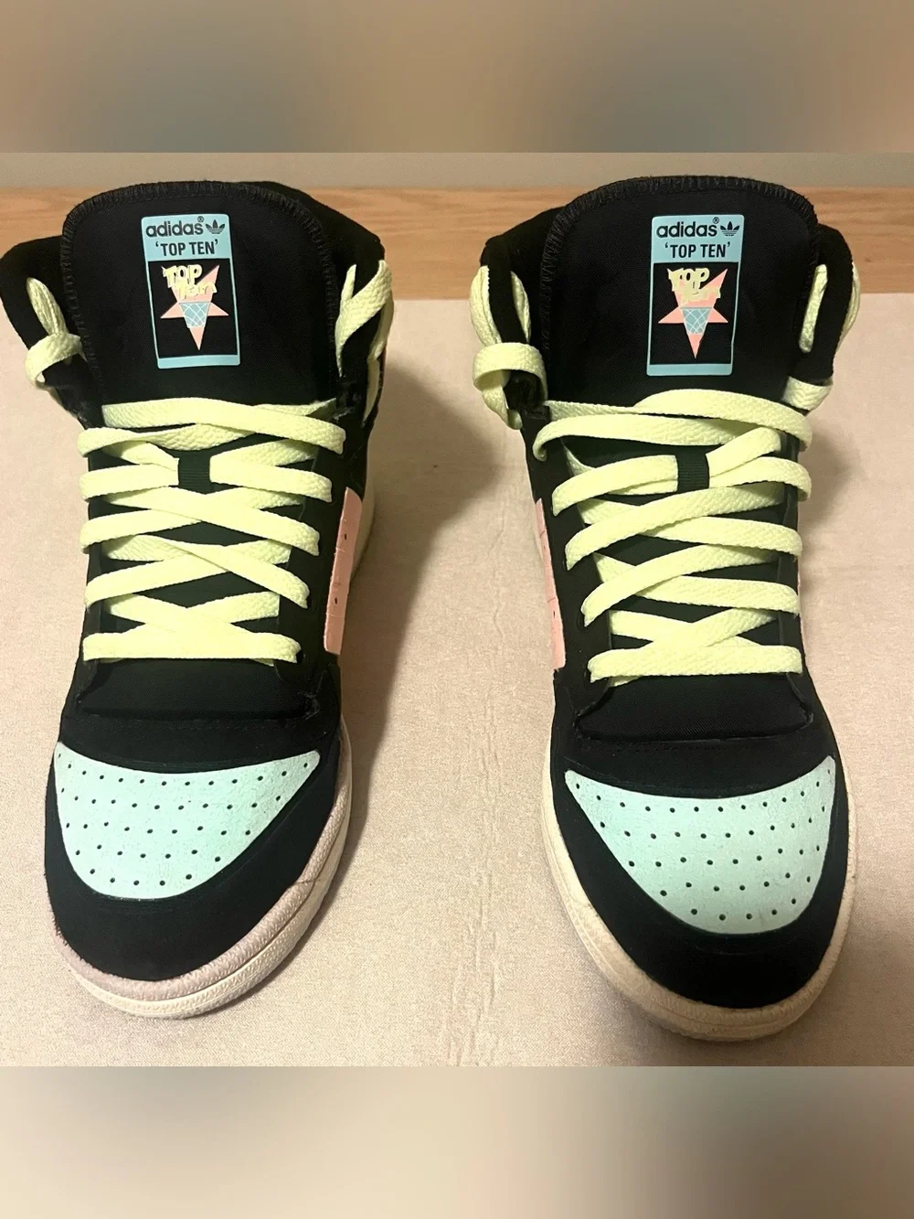 Adidas Top Ten RB High Top Unisex Sneakers Multicolor Black Pink Blue Neon Size